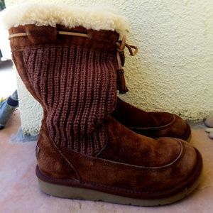 Ugg Australia Suburb Crochet Suede boots Shearling